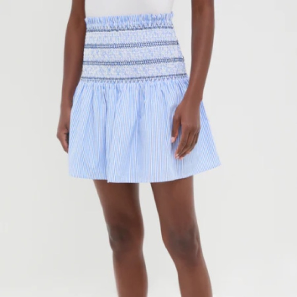 Pomander Place Smocked Seersucker Palerma Skirt